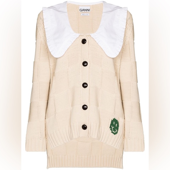 ❗️SOLD❗️BNWT Ganni Collared Cardigan - Picture 4 of 6